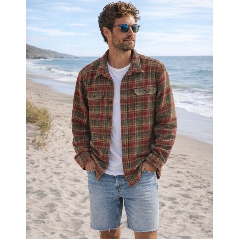 Orvis XL Plaid Shirt Jacket Flannel Shacket